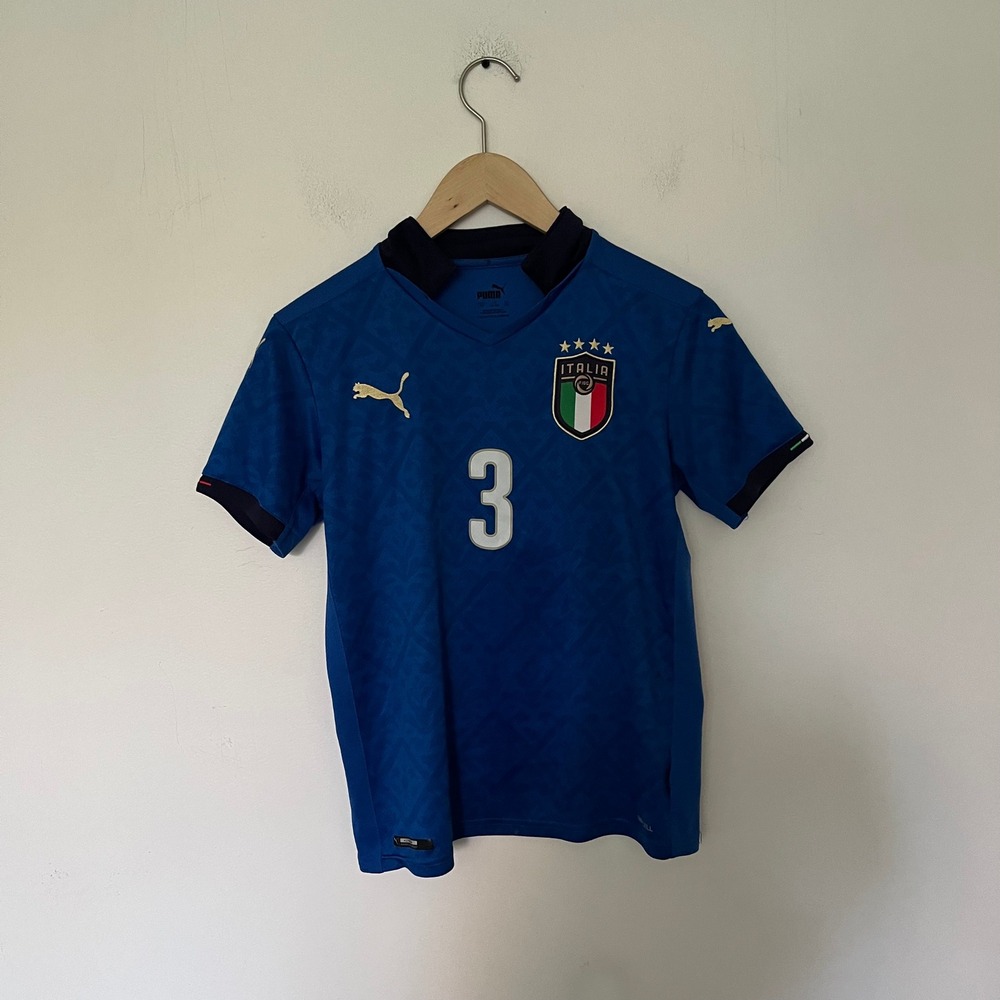 Puma Italy National Team Maldini 3 Soccer Jersey Blue Youth Large L 13-14Y